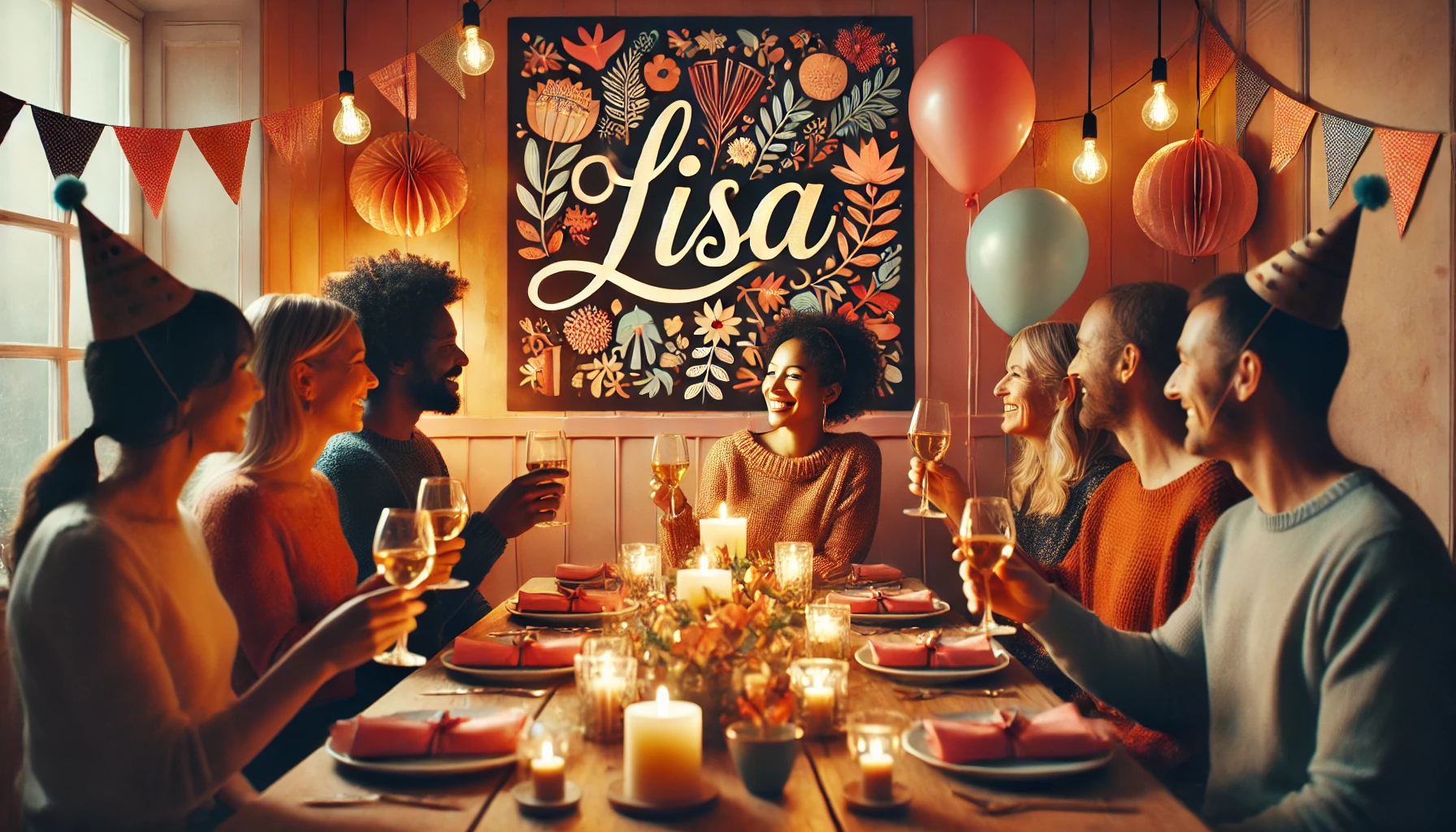 Celebration of name day and name - Lisa