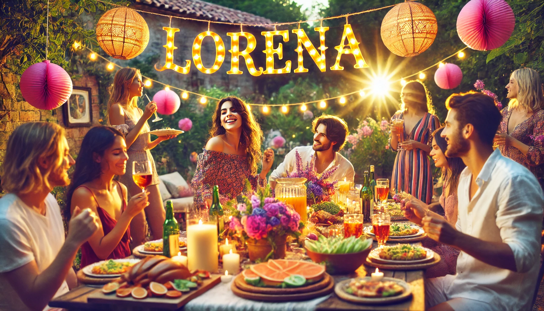 Celebration of name day and name - Lorena