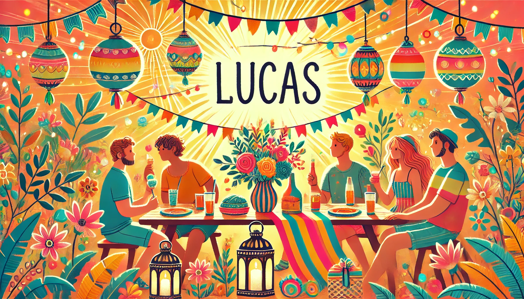 Celebration of name day and name - Lucas
