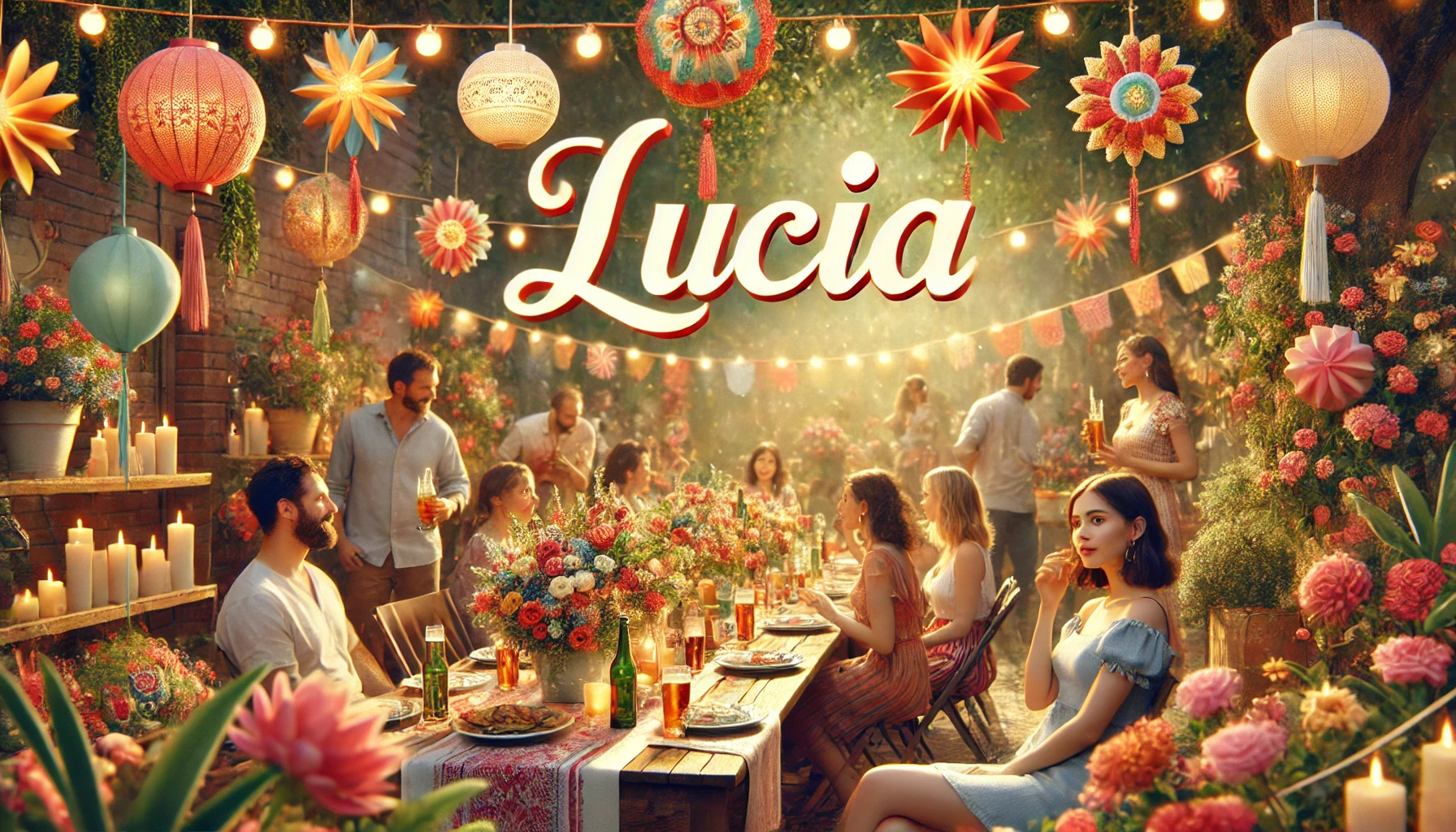 Celebration of name day and name - Lucía