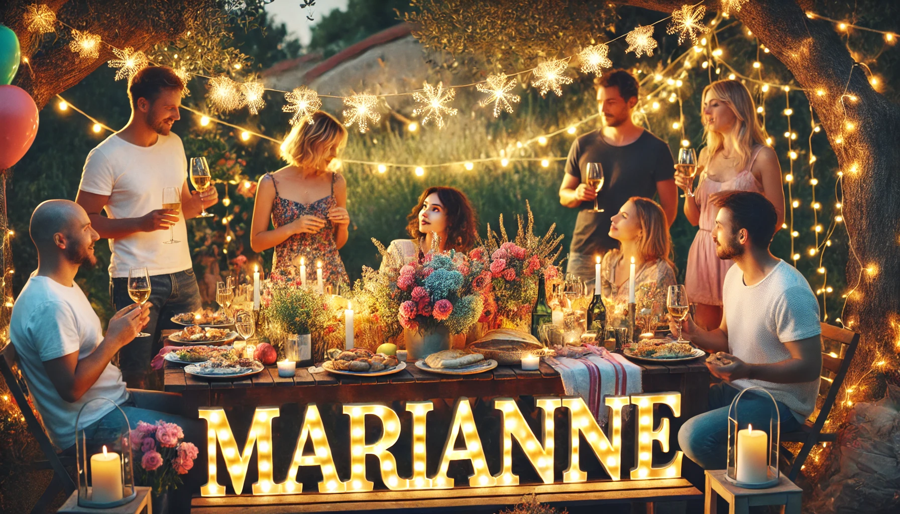 Celebration of name day and name - Marianne