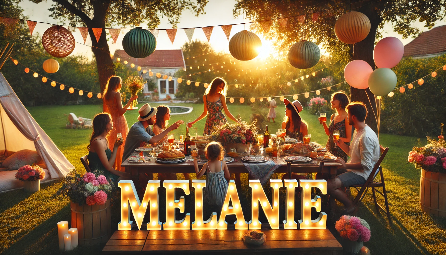 Feier des Namenstages und des Namens - Melanie