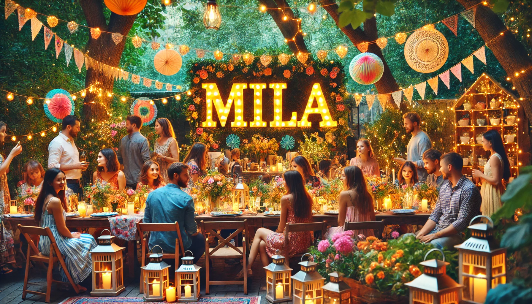 Celebration of name day and name - Mila
