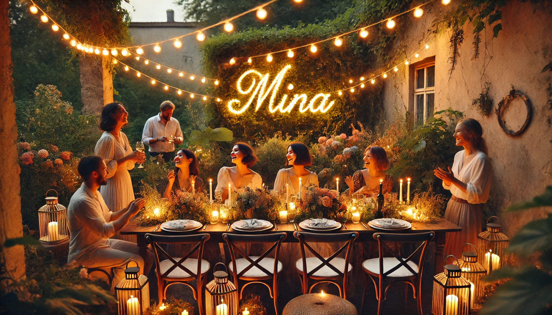 Celebration of name day and name - Mina