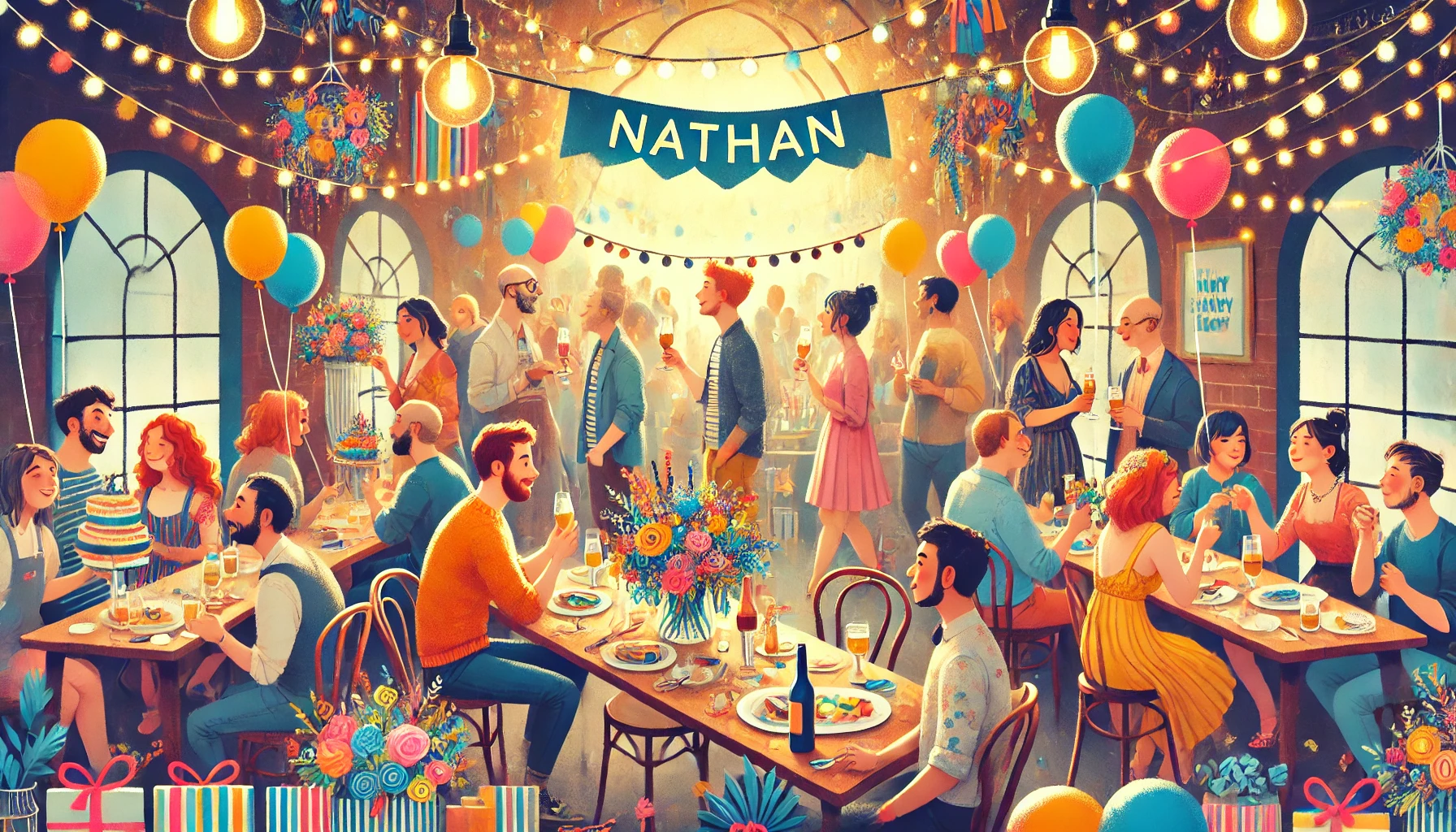 Celebration of name day and name - Nathan