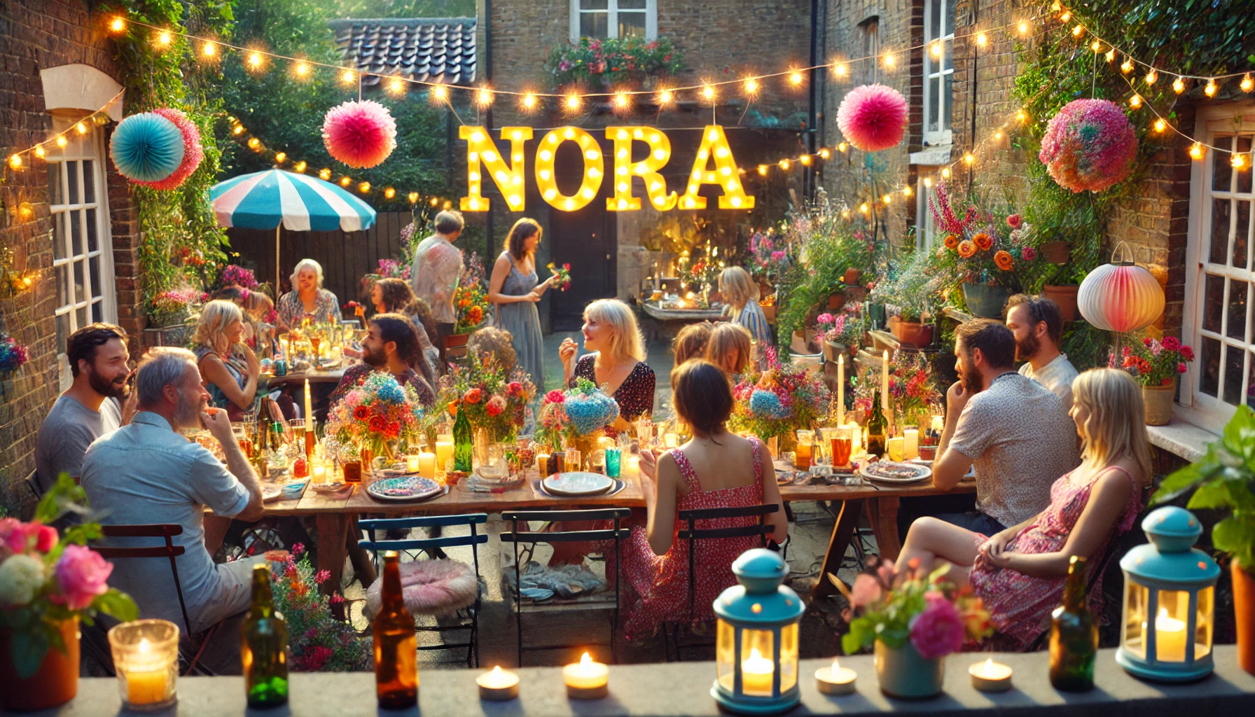 Celebration of name day and name - Nora