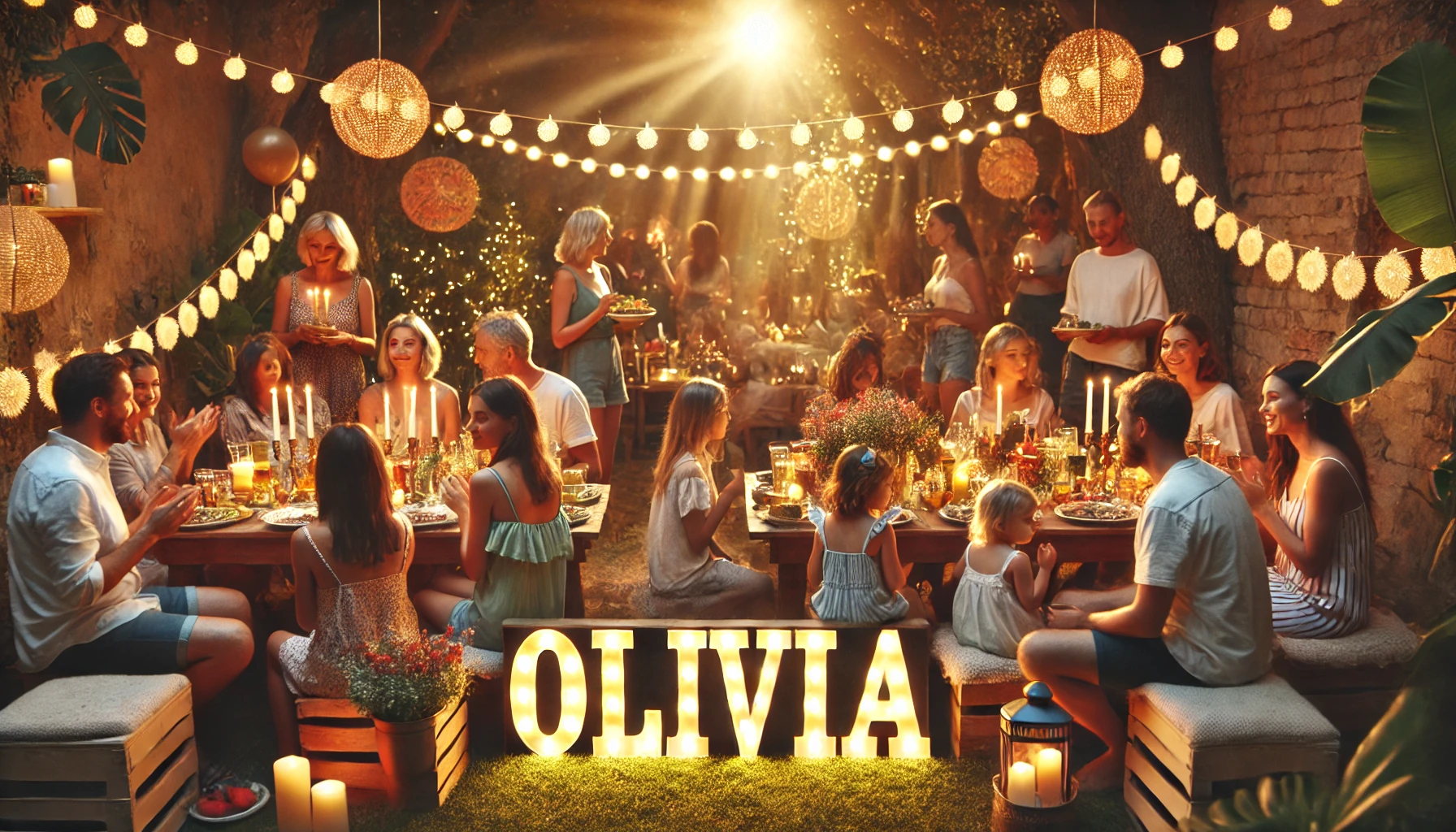 Feier des Namenstages und des Namens - Olivia