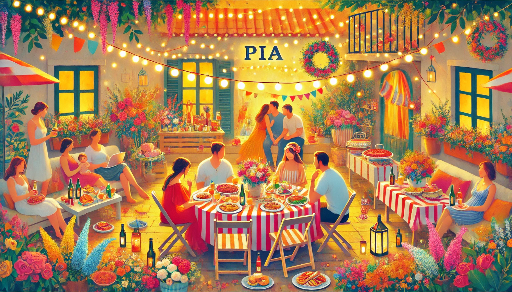 Celebration of name day and name - Pia