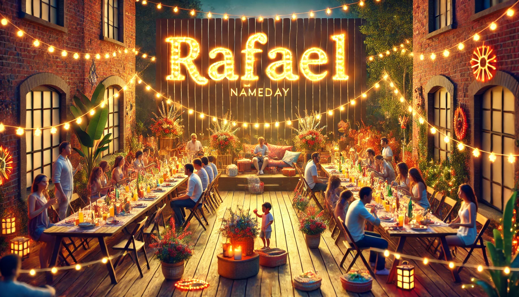 Celebration of name day and name - Rafael