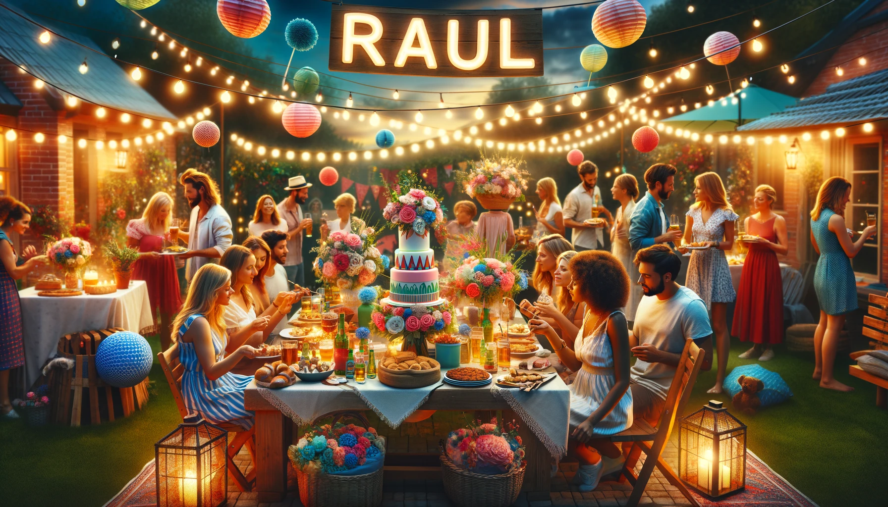 Celebration of name day and name - Raul