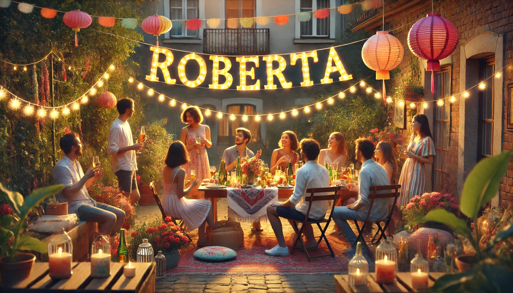 Celebration of name day and name - Roberta