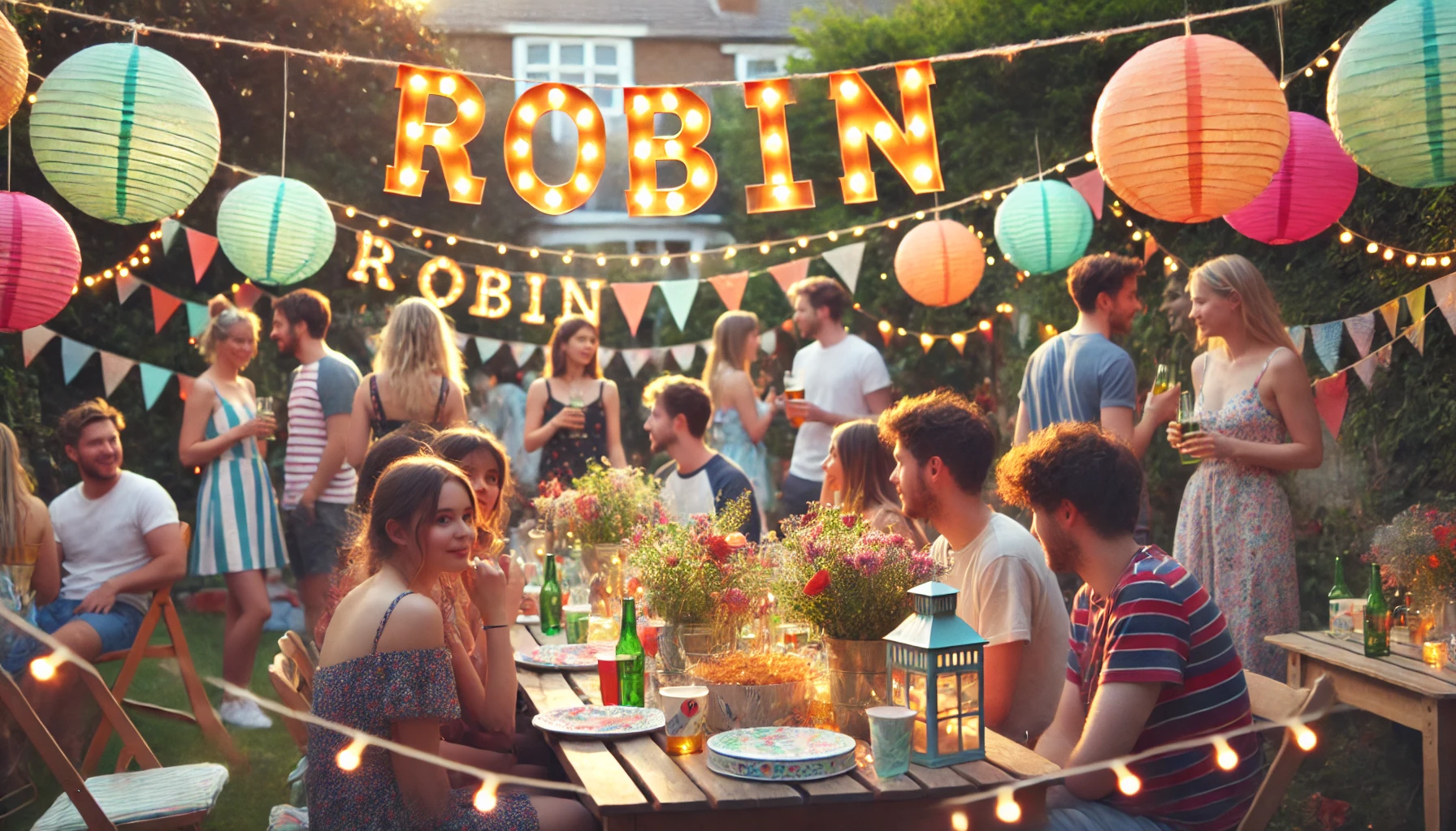 Celebration of name day and name - Robin