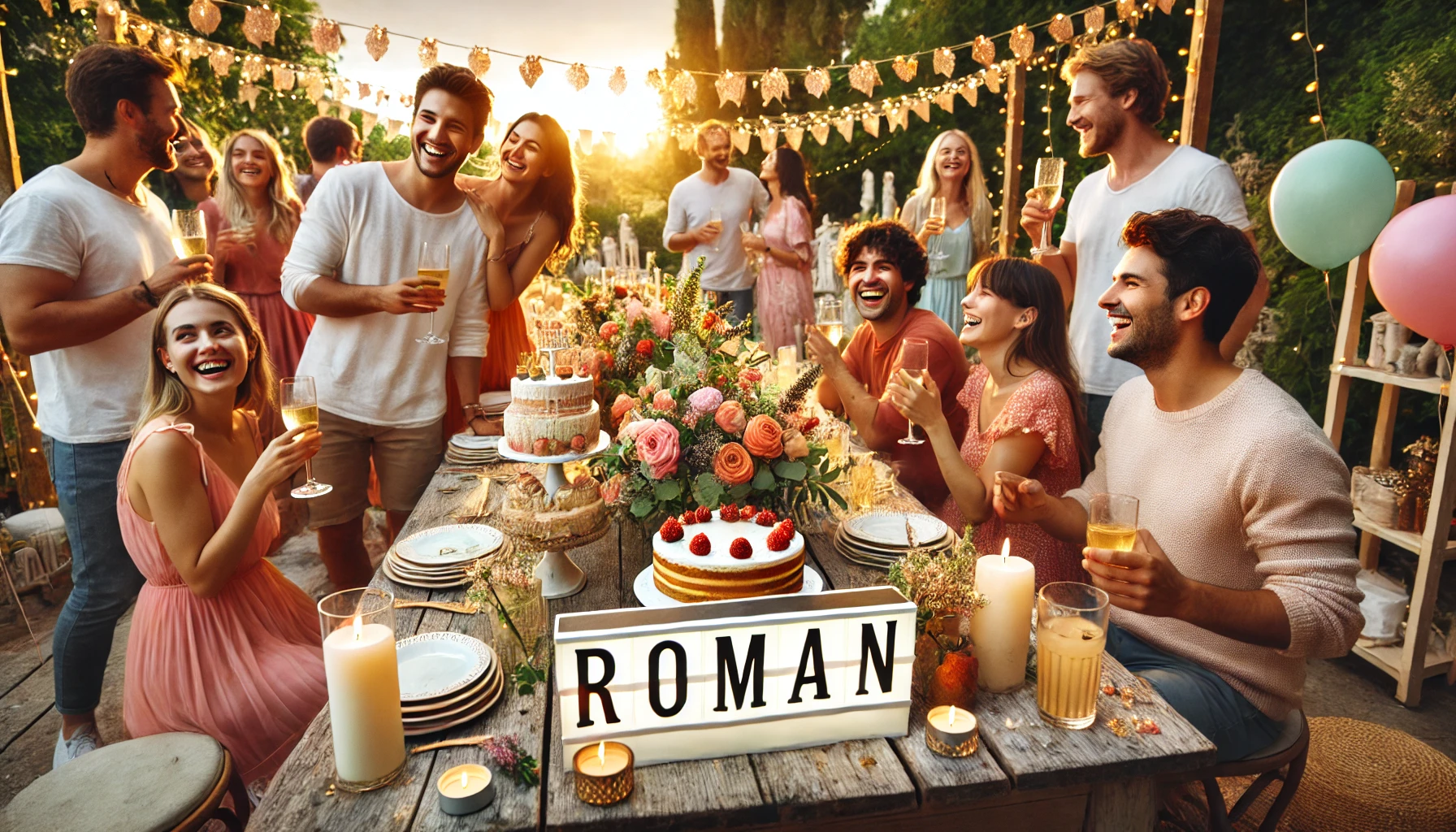 Celebration of name day and name - Roman