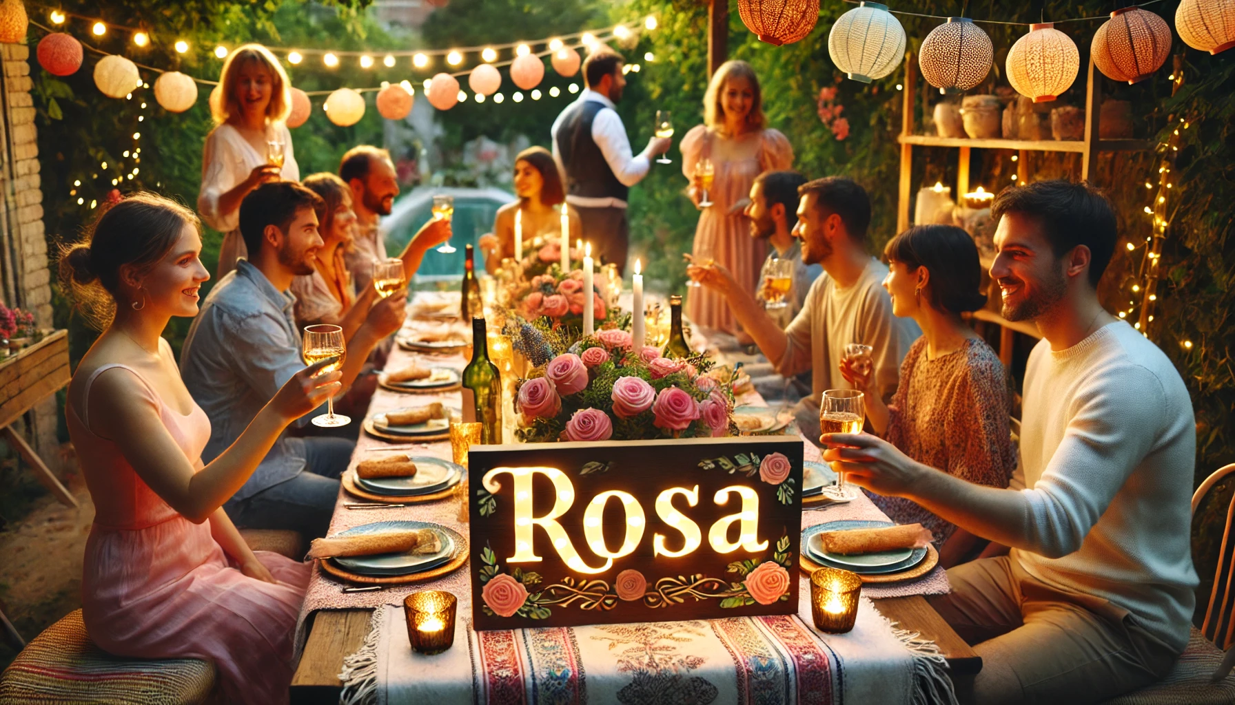 Celebration of name day and name - Rosa