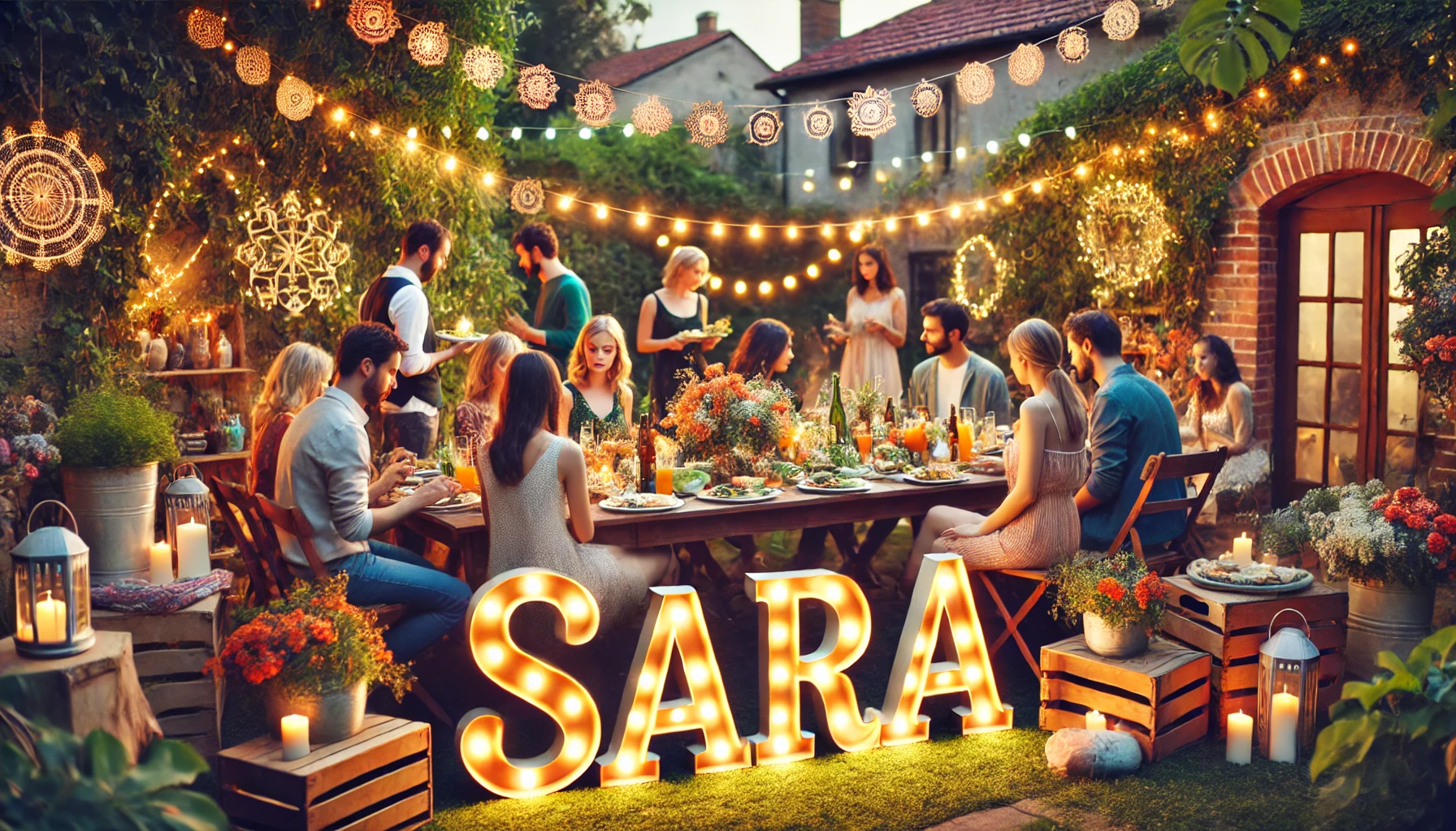 Celebration of name day and name - Sara