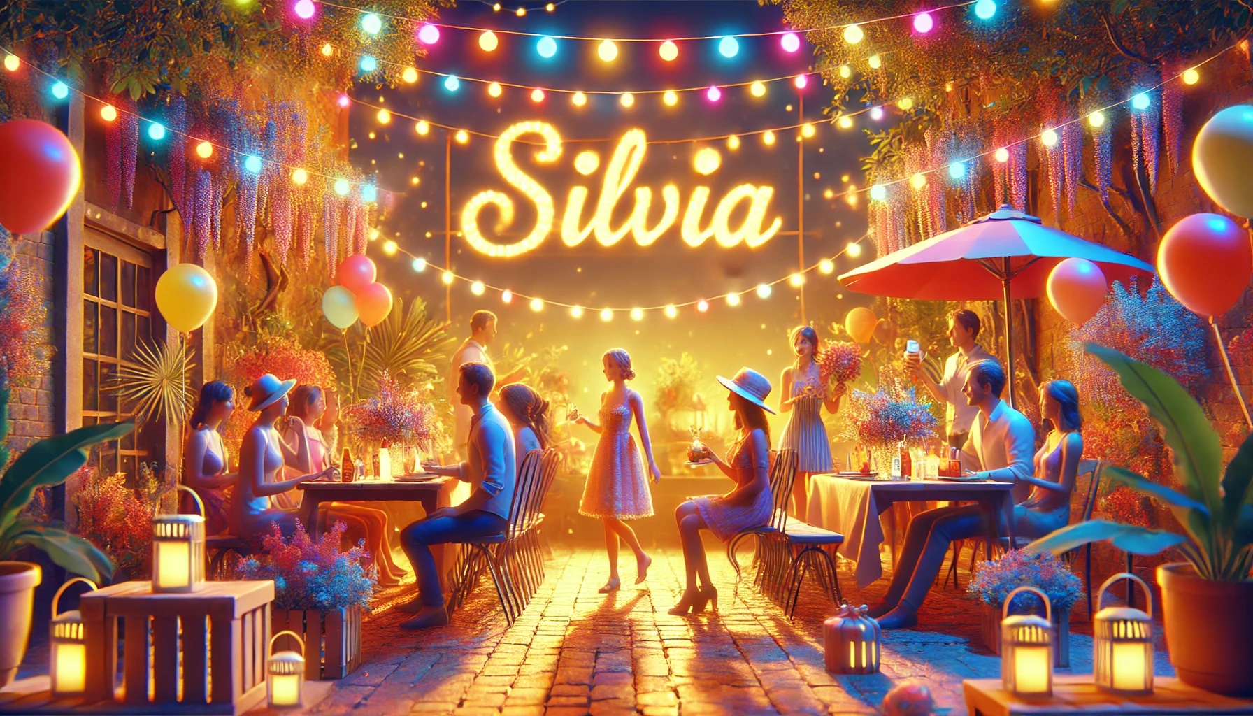 Celebration of name day and name - Silvia