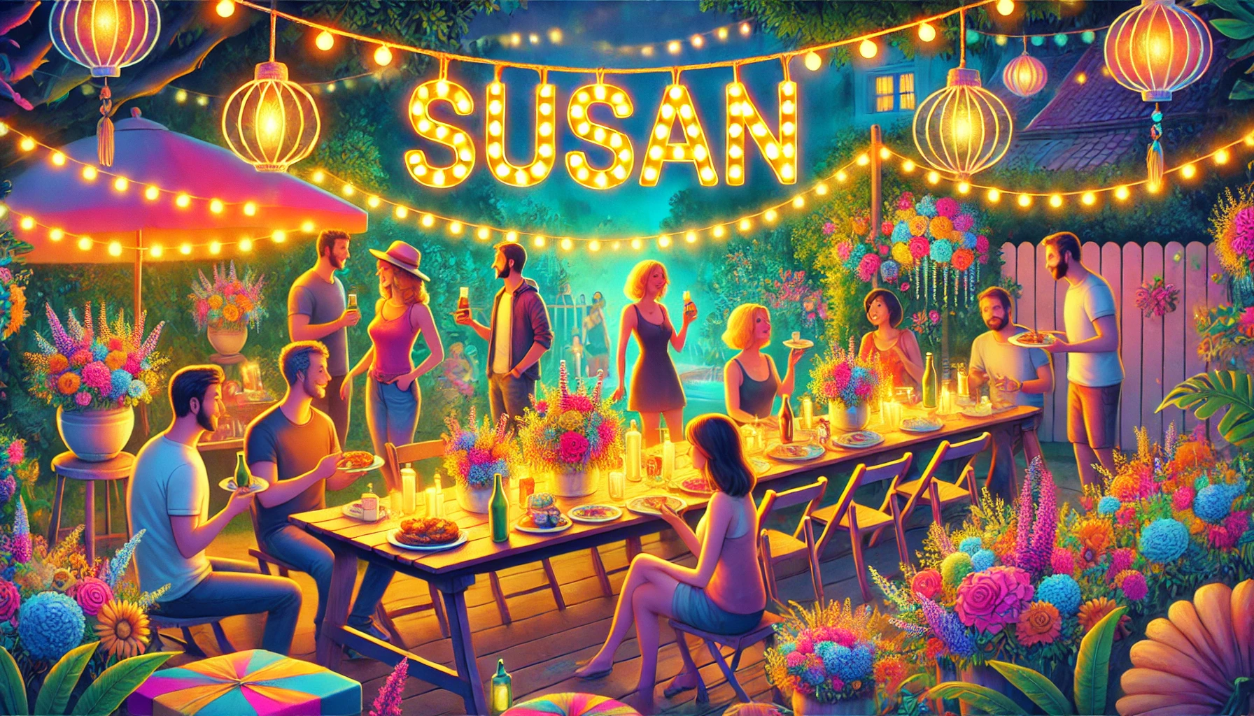 Celebration of name day and name - Susan