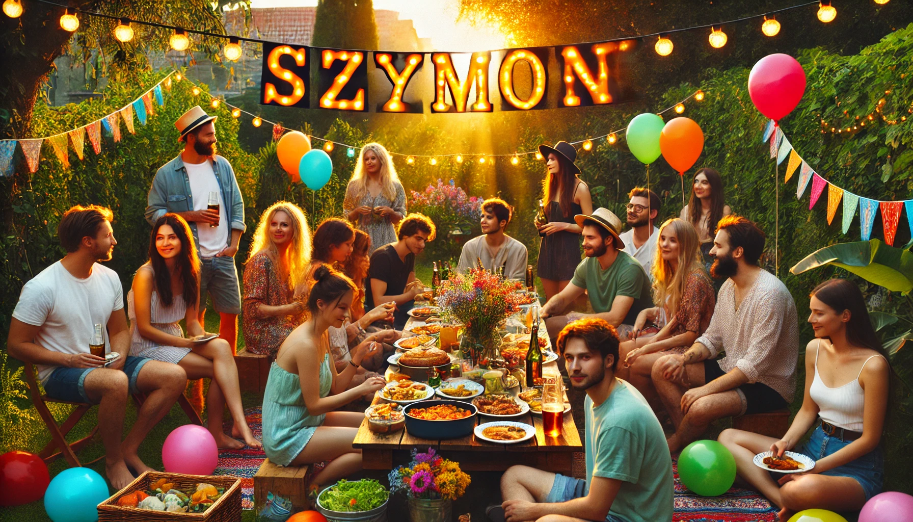Celebration of name day and name - Szymon