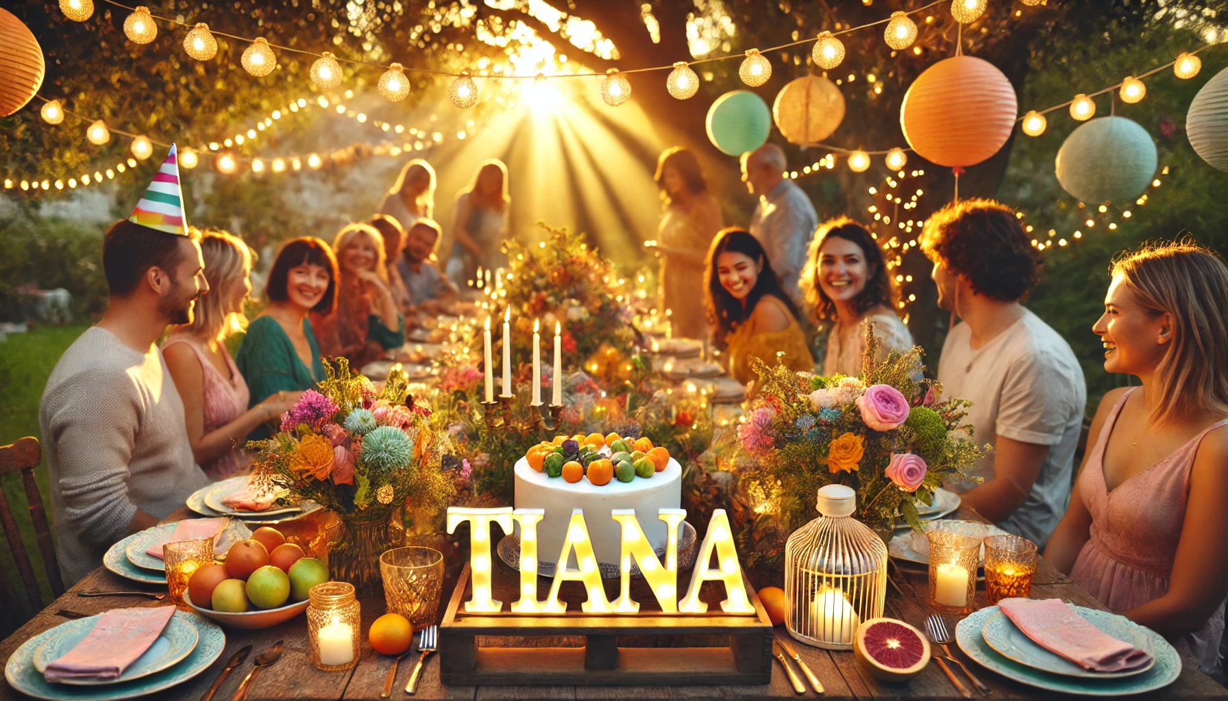 Celebration of name day and name - Tiana