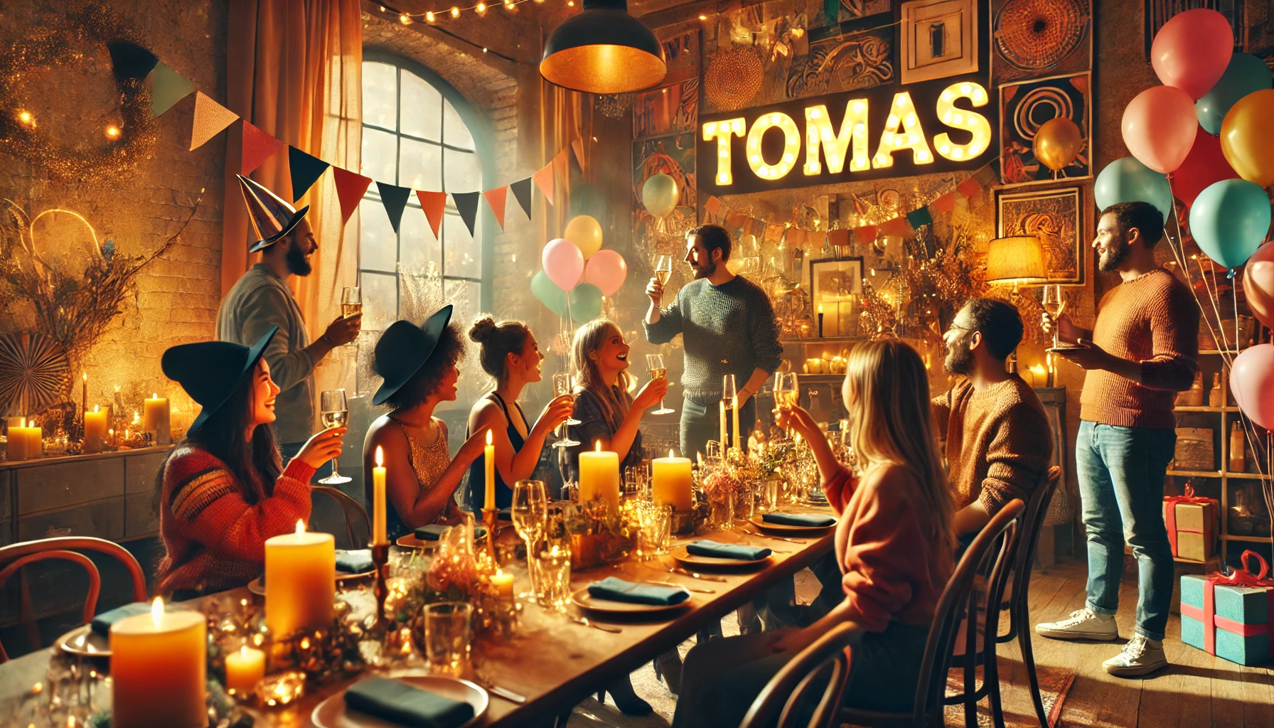 Celebration of name day and name - Tomás