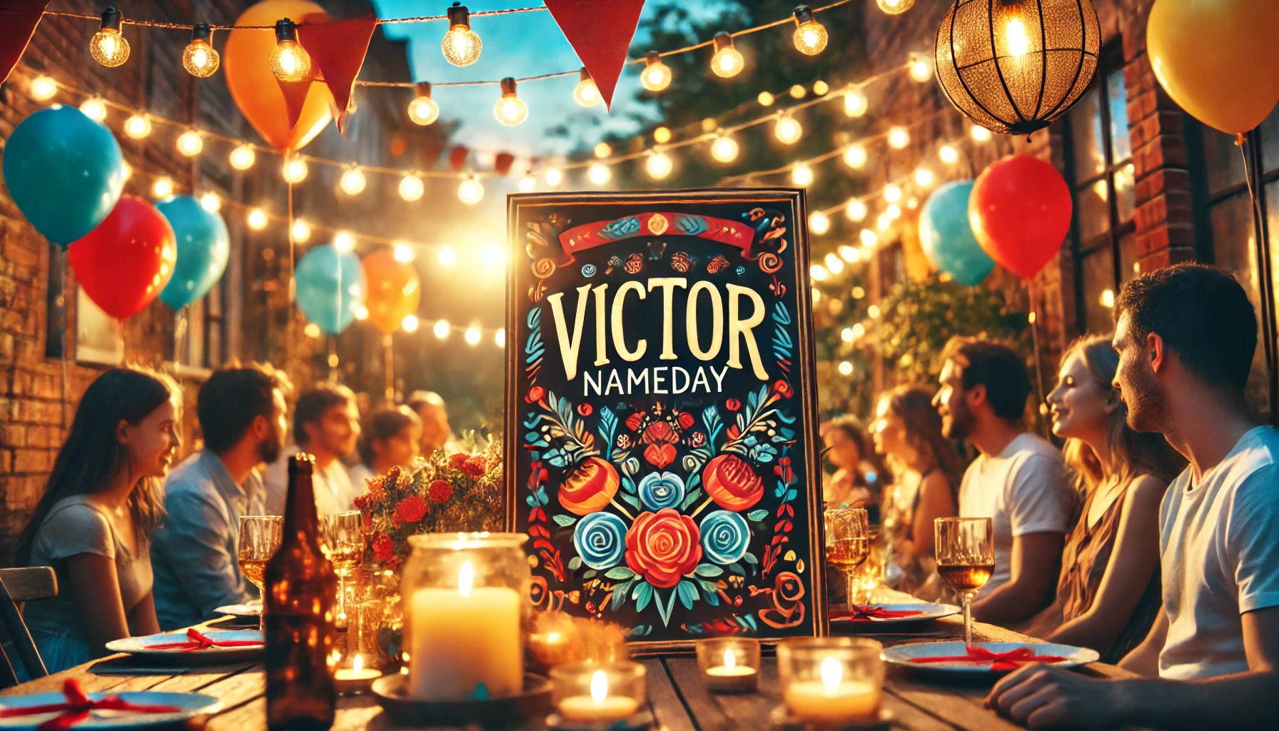 Celebration of name day and name - Victor