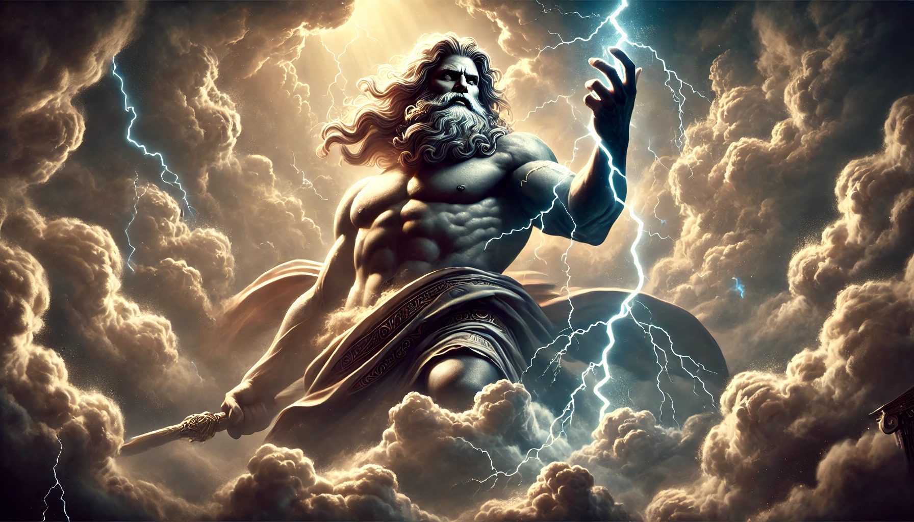 Zeus – King of the gods, god of the sky, lightning, and thunder
