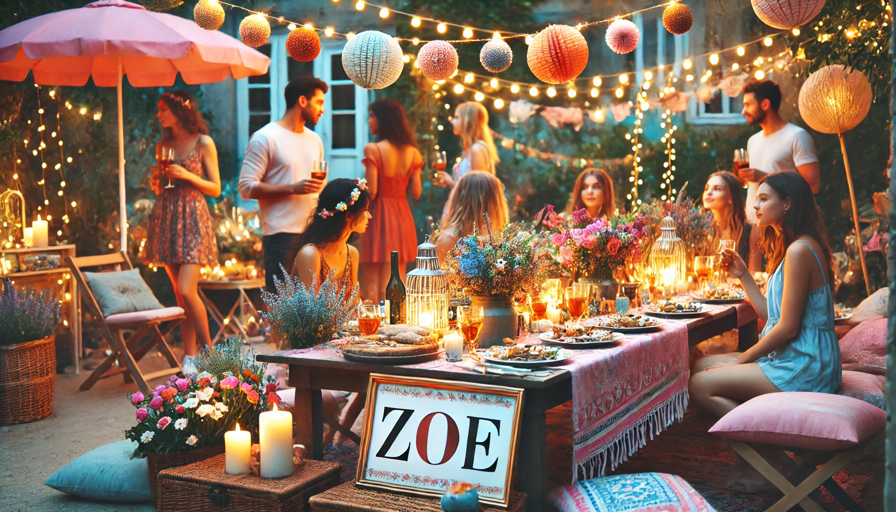 Celebration of name day and name - Zoe