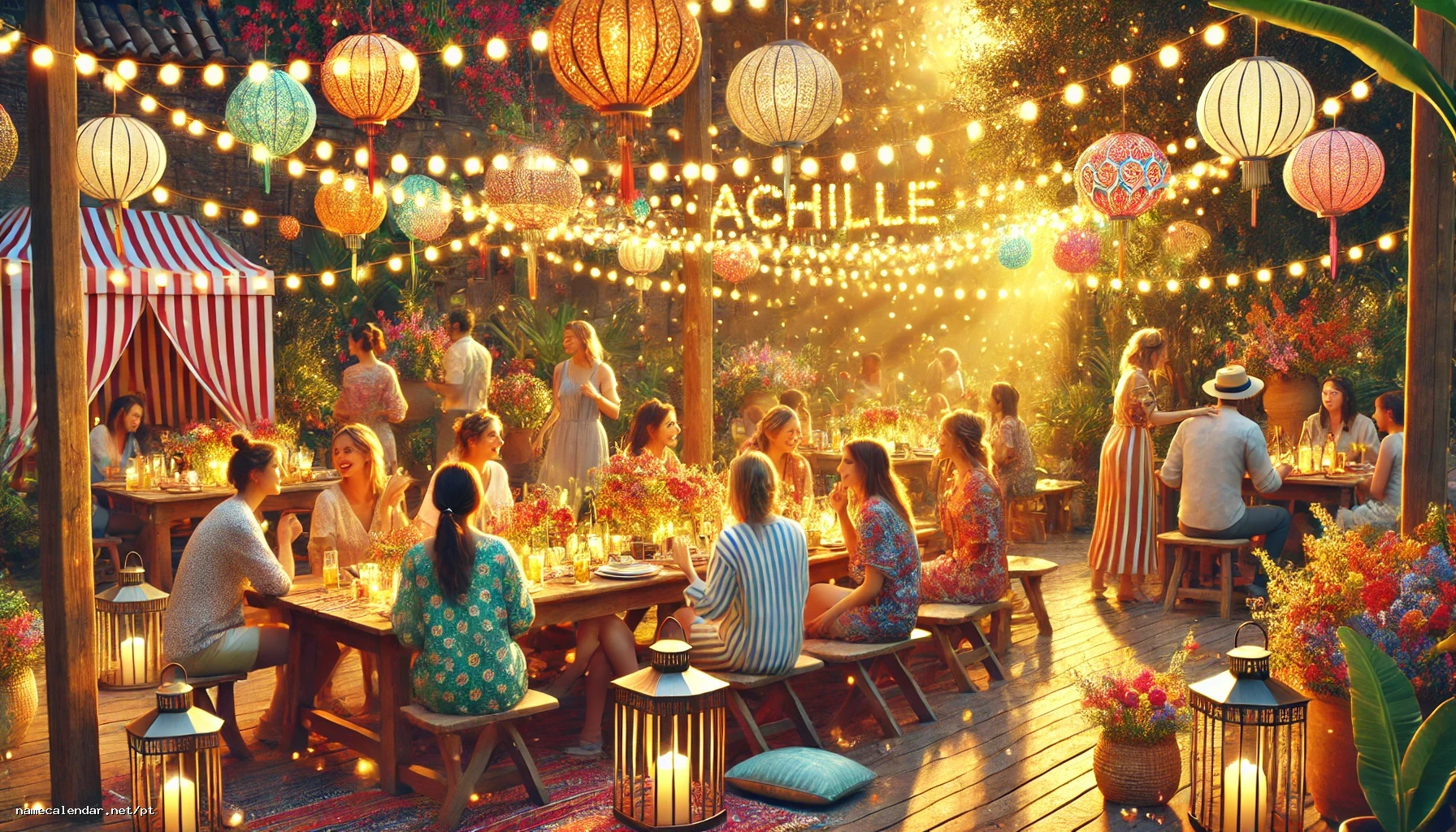 Celebração do dia do nome e nome - Achille