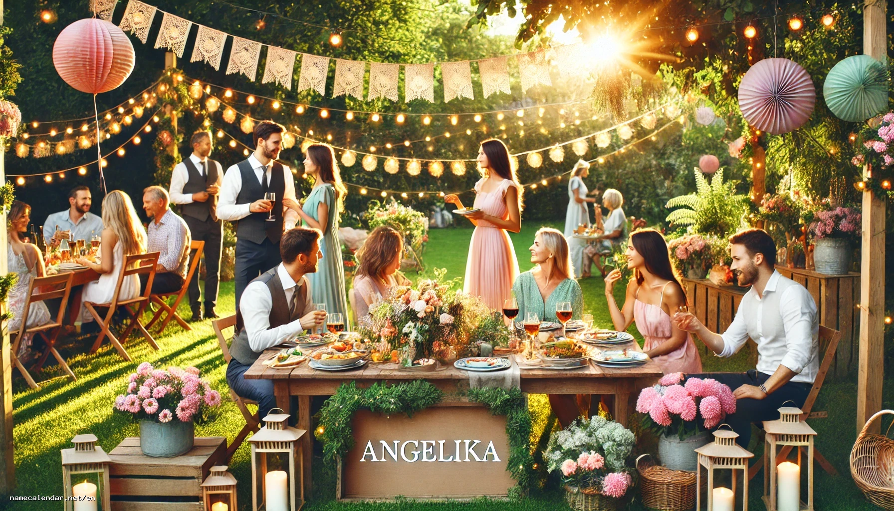 Celebration of name day and name - Angelika