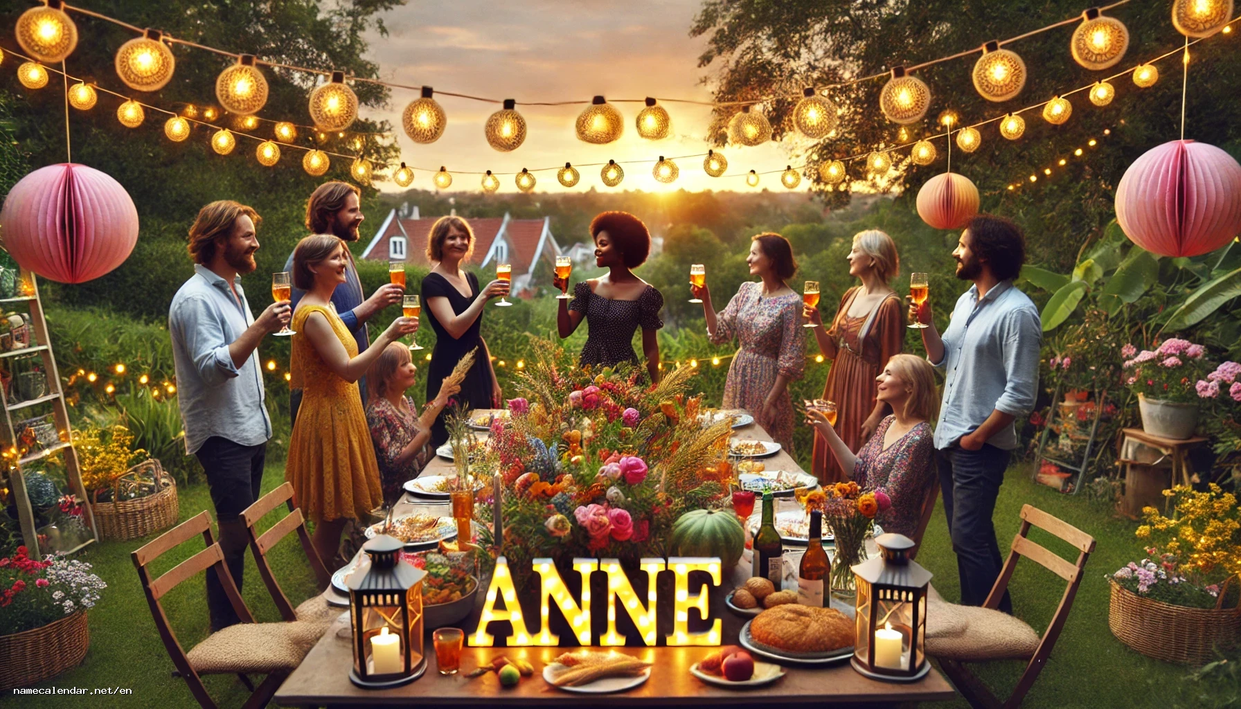 Celebration of name day and name - Anne