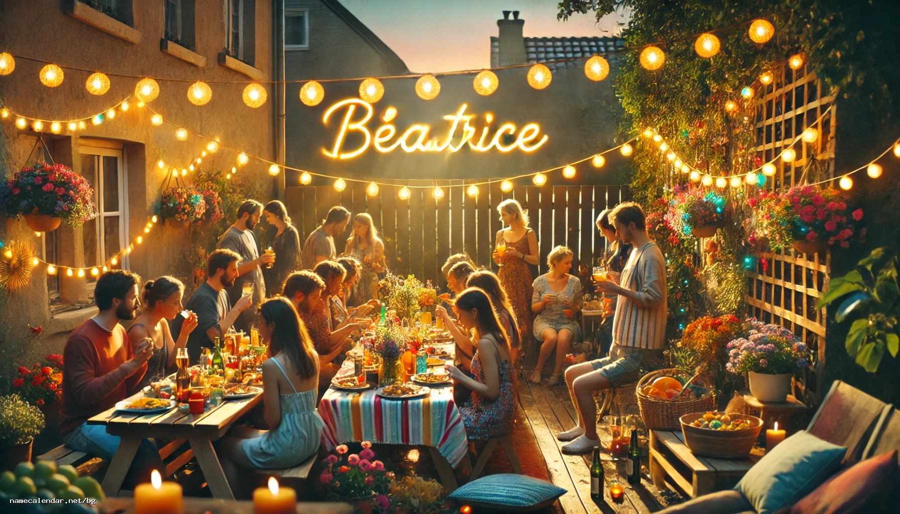 Празнуване на имен ден и име - Béatrice