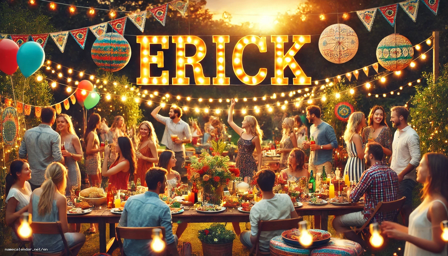 Celebration of name day and name - Erick