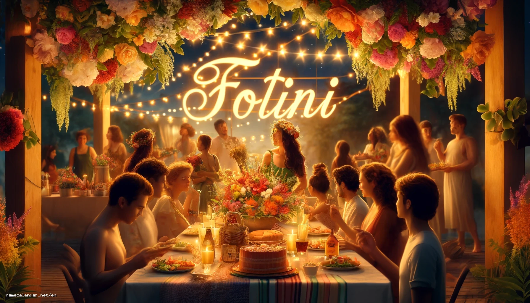 Celebration of name day and name - Fotini