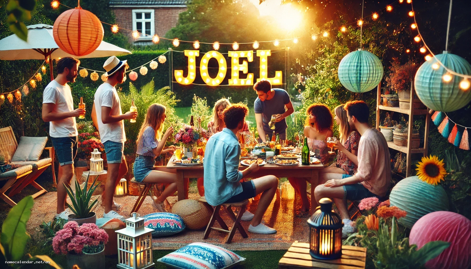 Celebration of name day and name - Joel