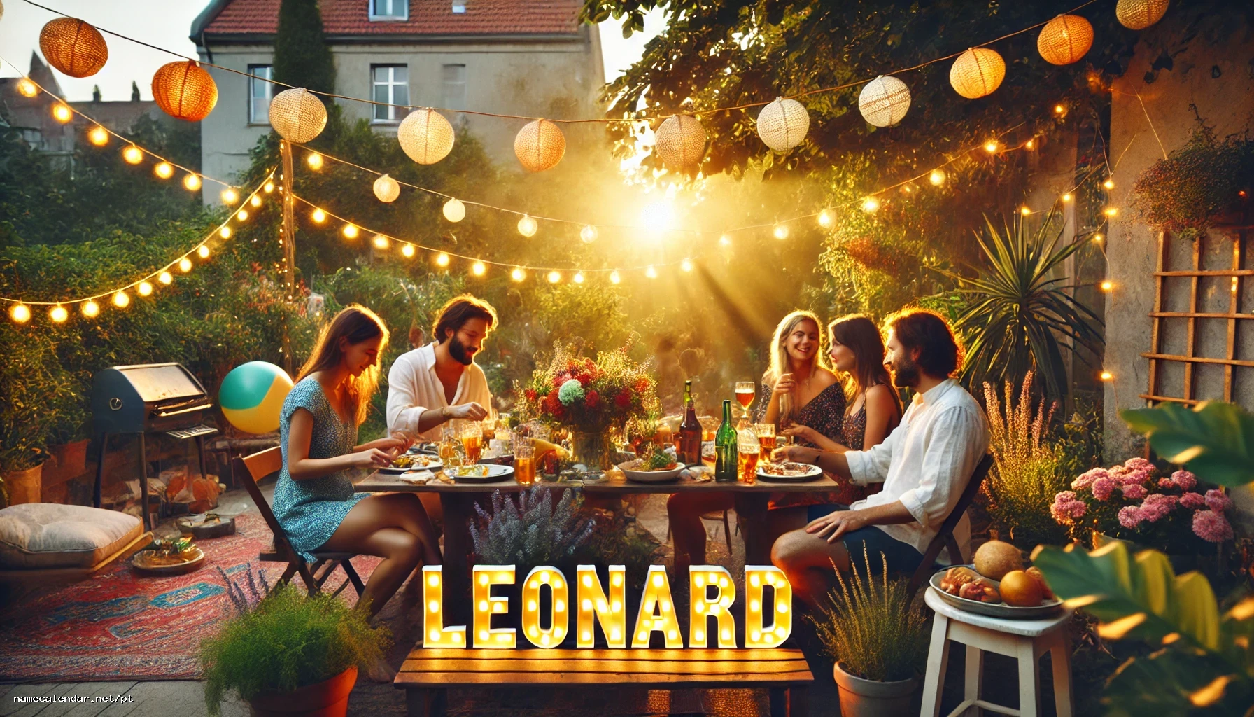 Celebração do dia do nome e nome - Léonard