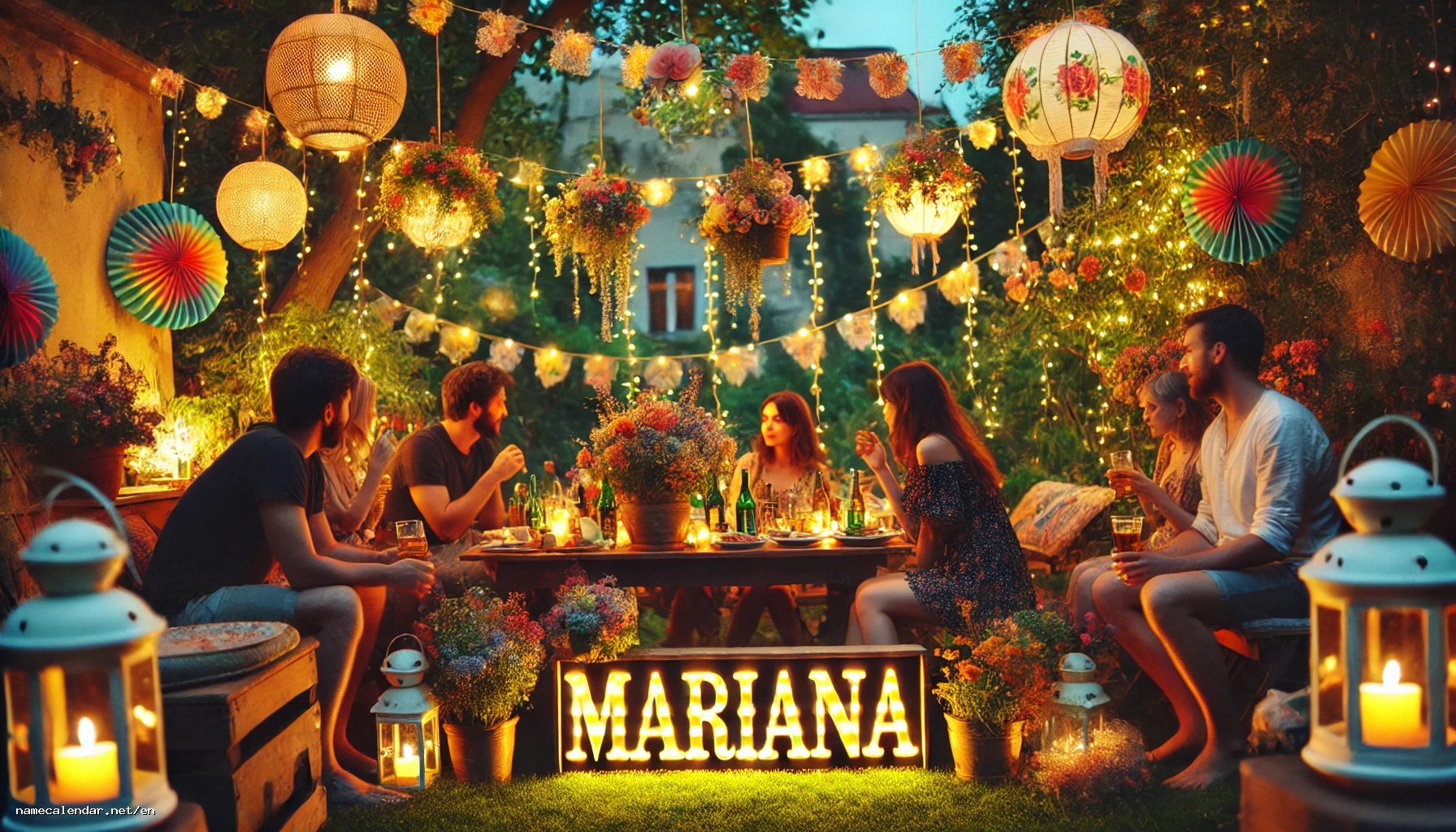 Celebration of name day and name - Mariana