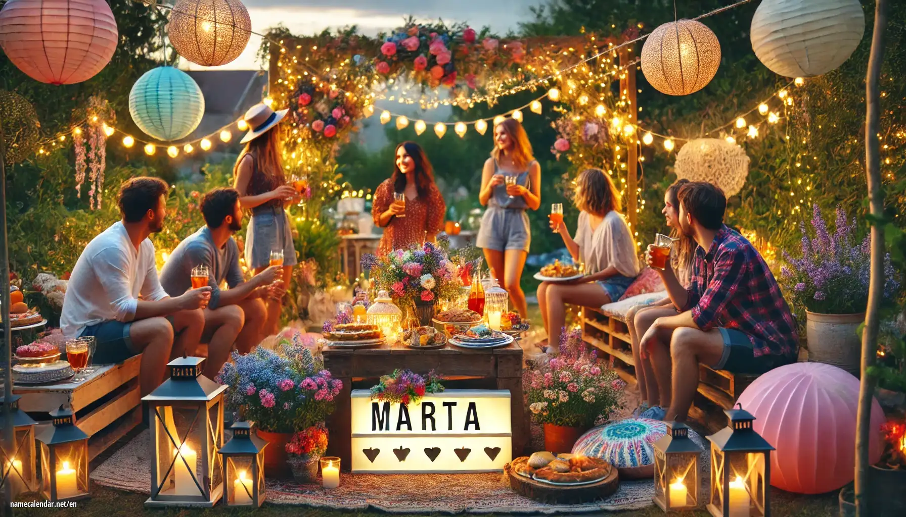 Celebration of name day and name - Marta