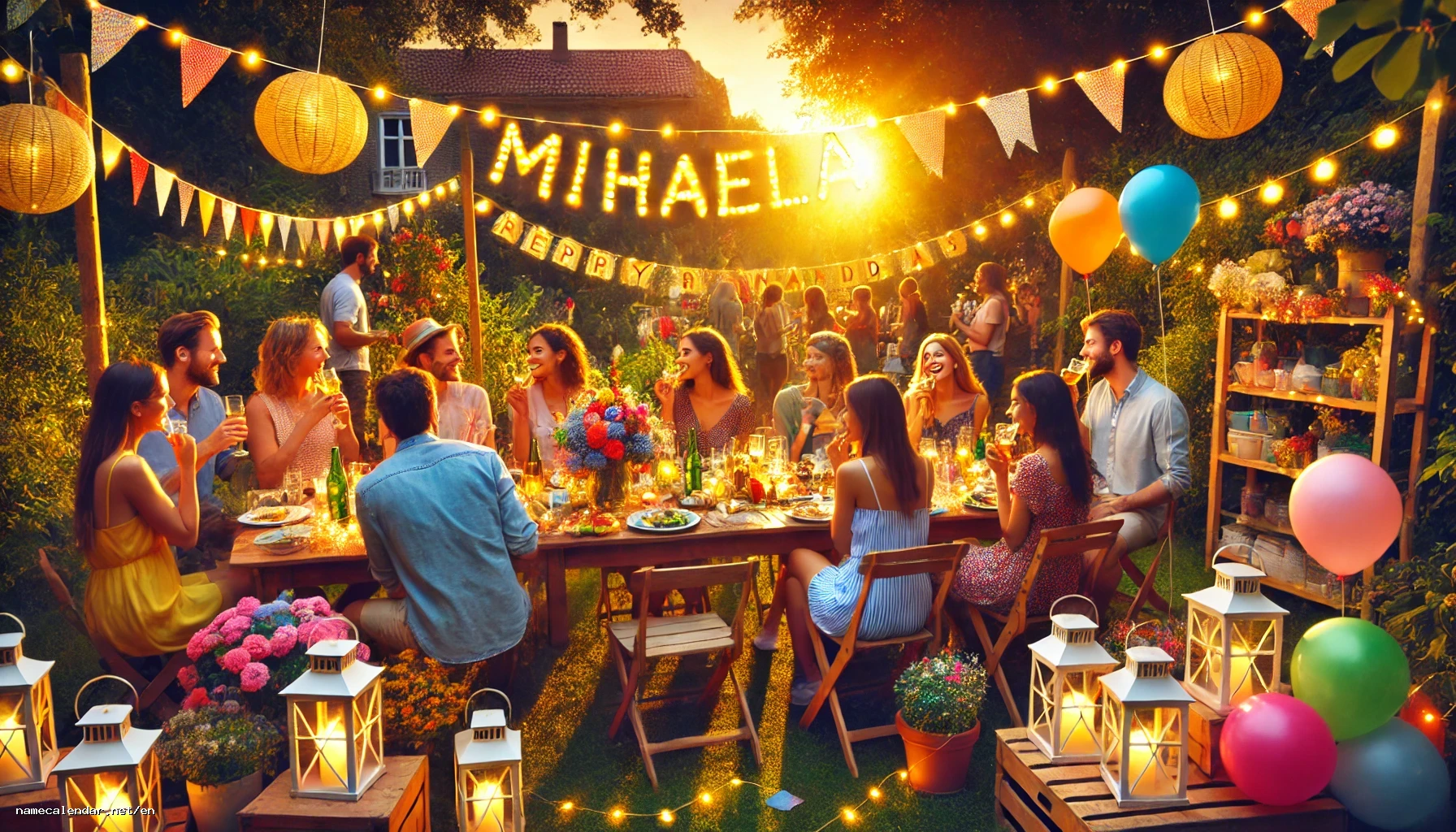 Celebration of name day and name - Mihaela