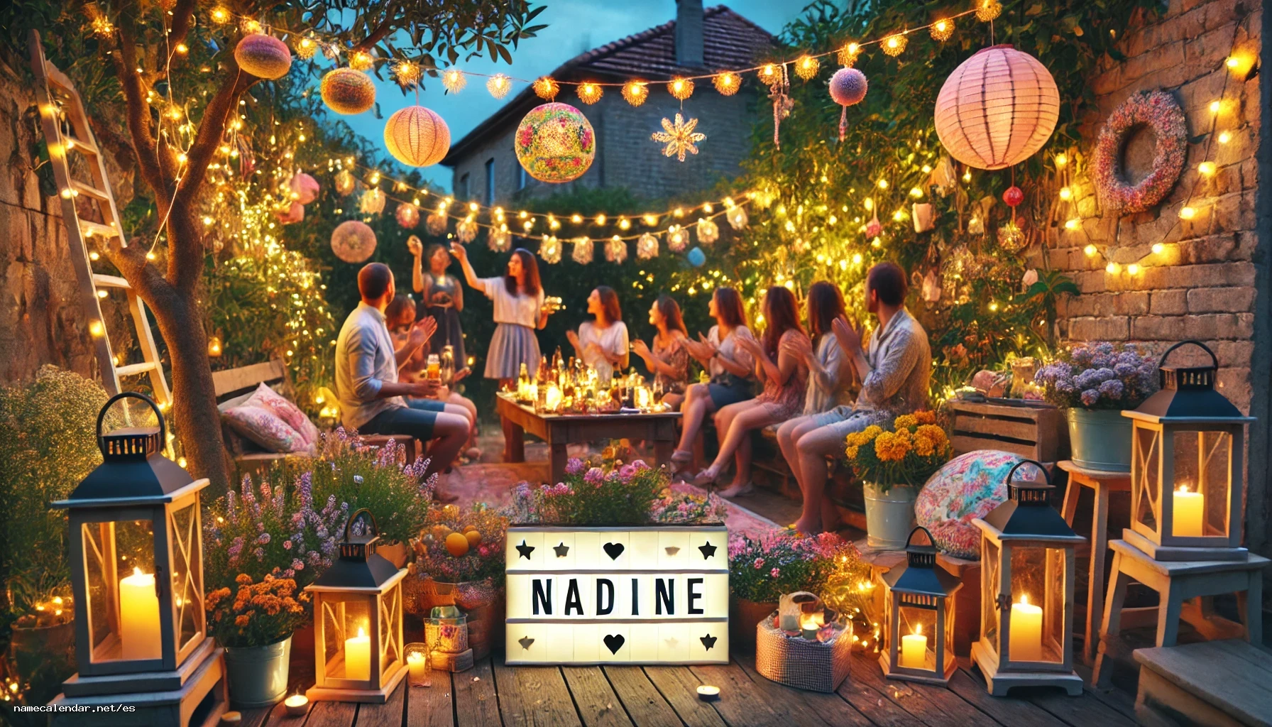 Celebración del onomástico y del nombre - Nadine