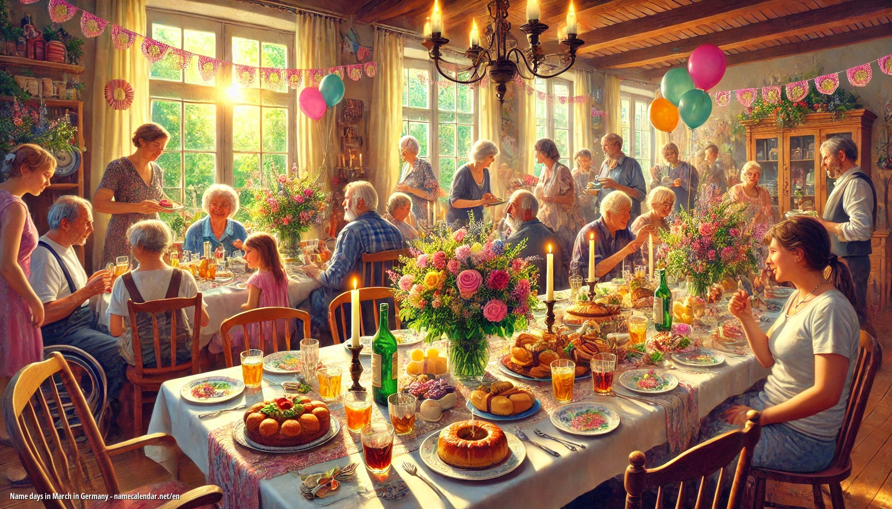 Celebration of name day and name in Germany