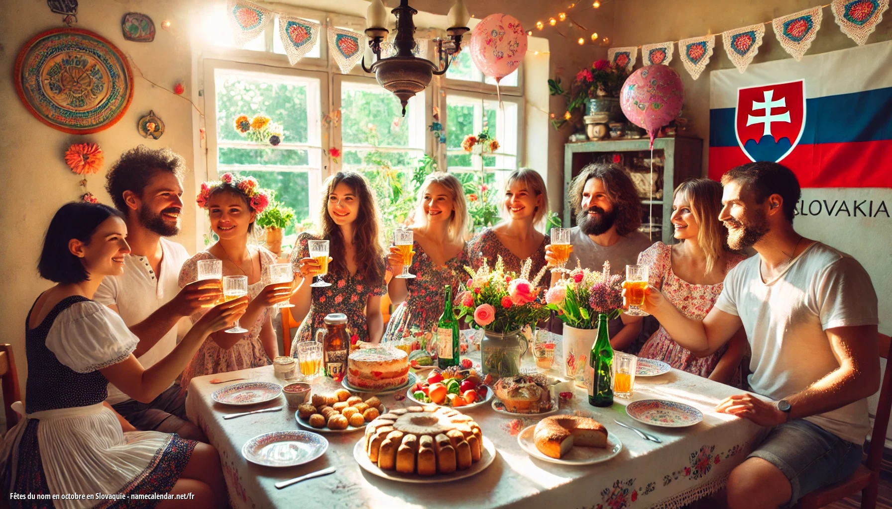 Célébration du jour du nom et du nom en Slovaquie