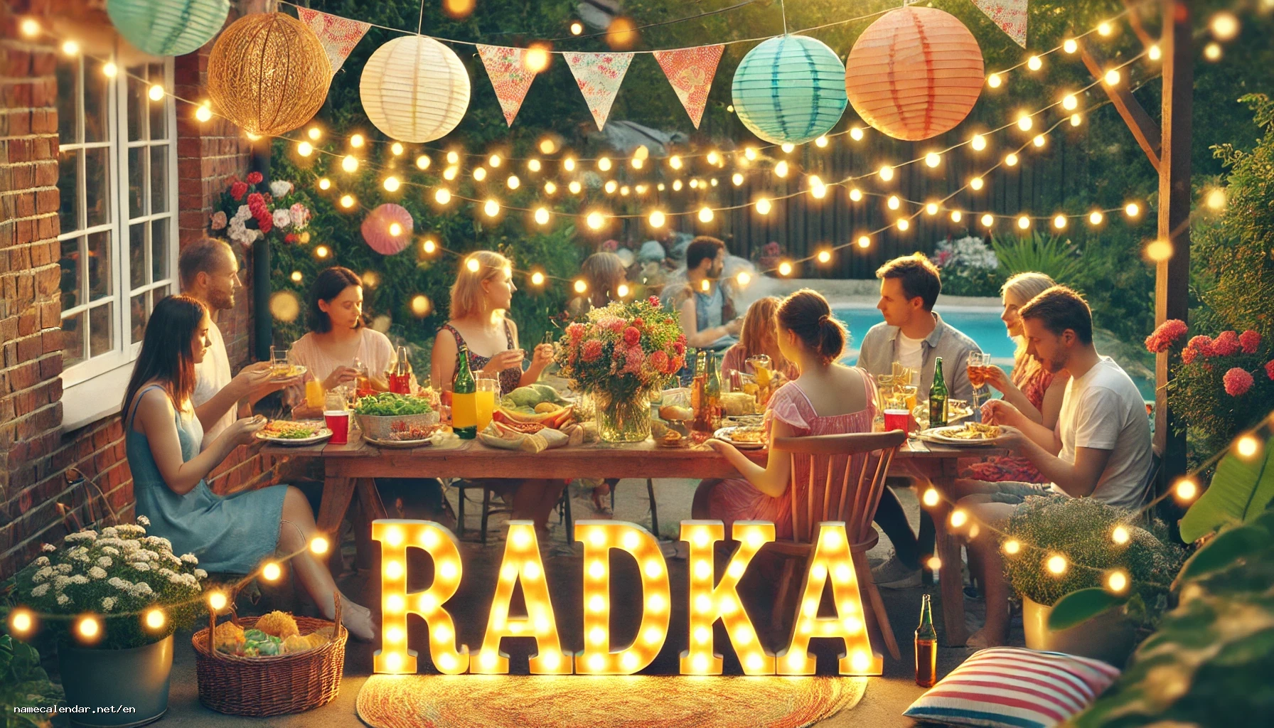 Celebration of name day and name - Radka